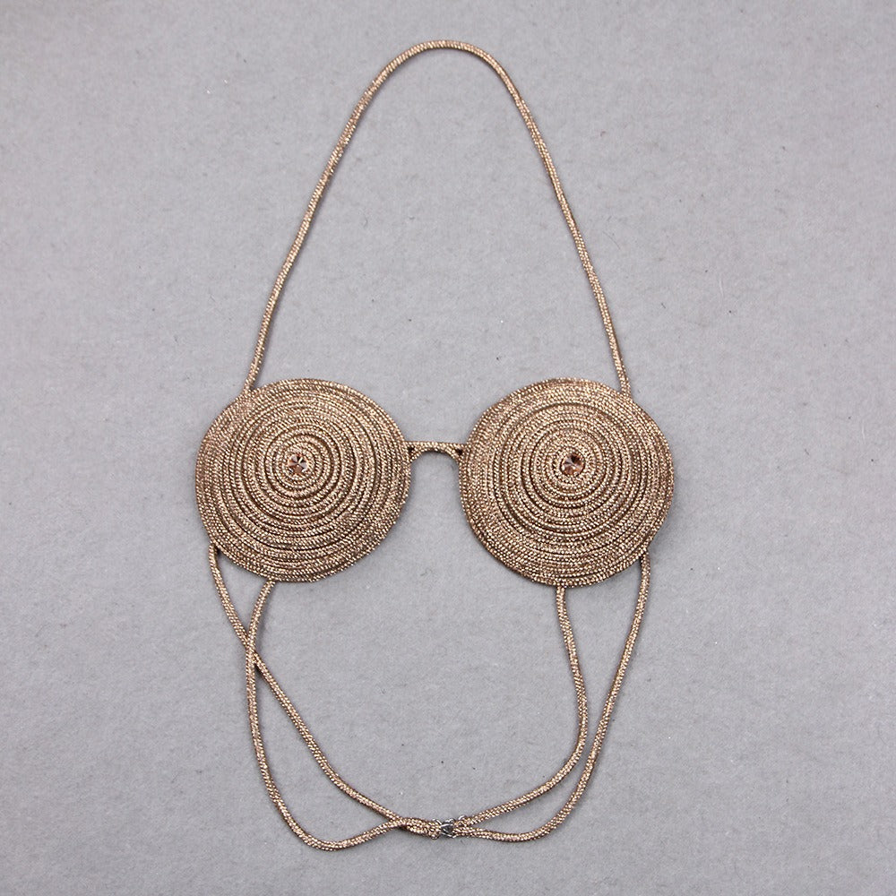 "Circle Me" Diamond Belt Bra Top